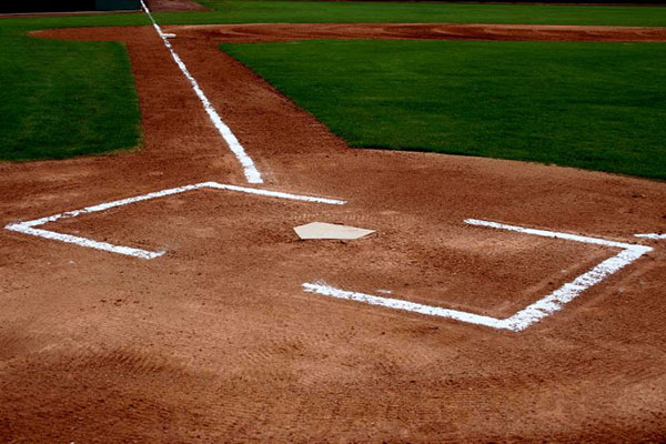Baseball field home plate