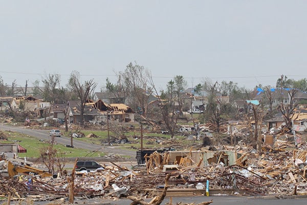 Hurricane disaster damage