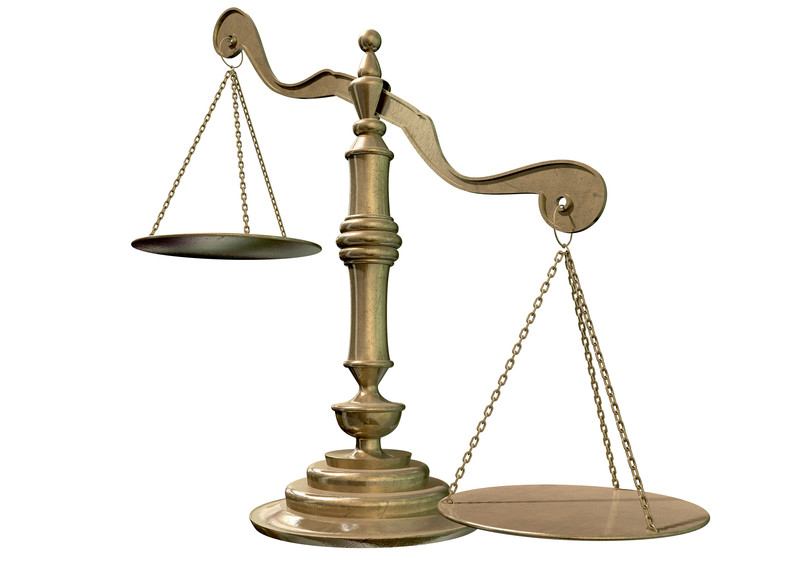 Unbalanced justice scale