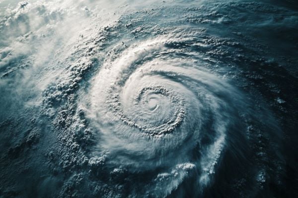 A view of a hurricane from space 