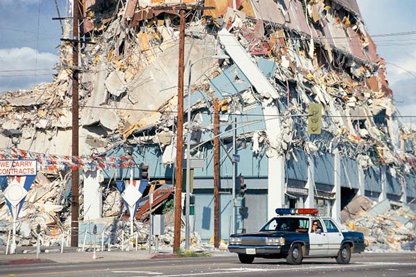 Earthquake building damage