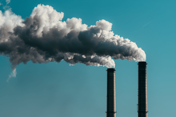 smoke coming out of factory smokestacks