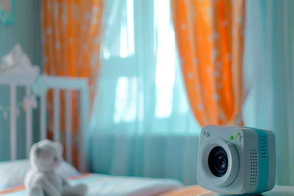 Child's bedroom with a nanny camera.