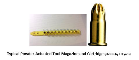 Powder-Actuated Tool Magazine and Cartridge