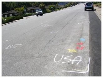 Street boring—properly marked (USA is Northern California's group)