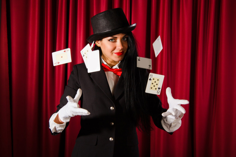 Magician with cards