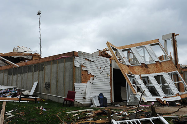 House Leveled Tornado Damage