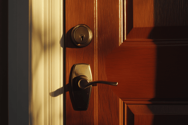 Two locks on a front door