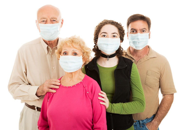 Group of people wearing medical masks