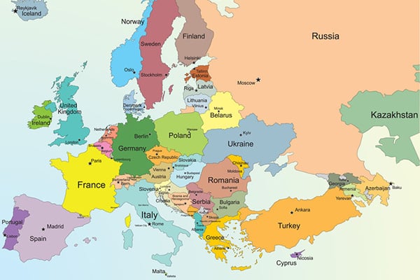 Map of Europe