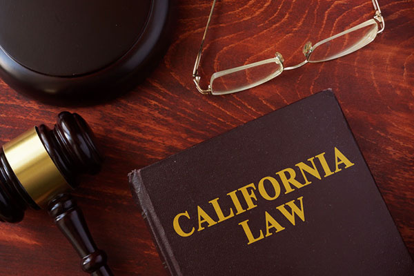 California law book and gavel