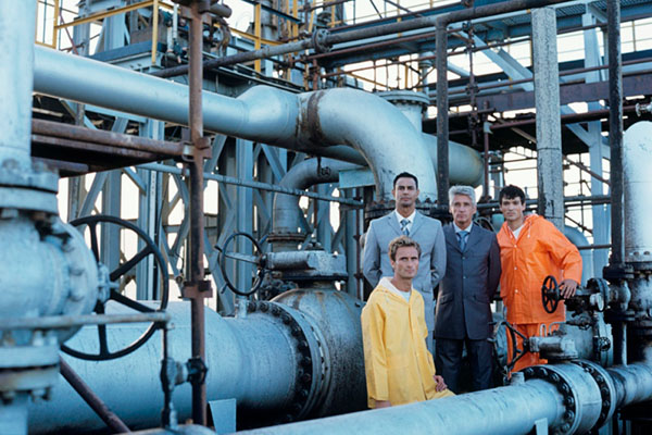 Diesel refinery and workers