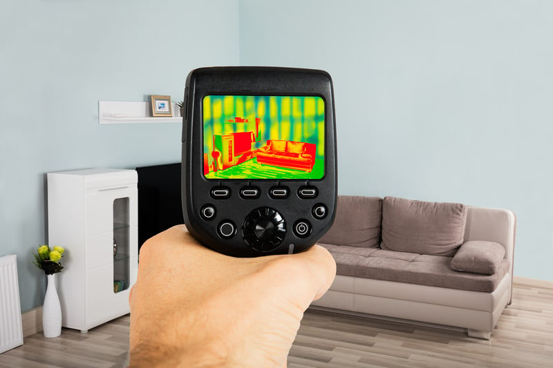 Infrared thermal camera in living room